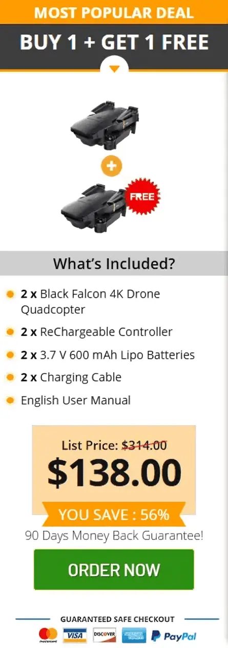 Black Falcon 4K Drone best offer price