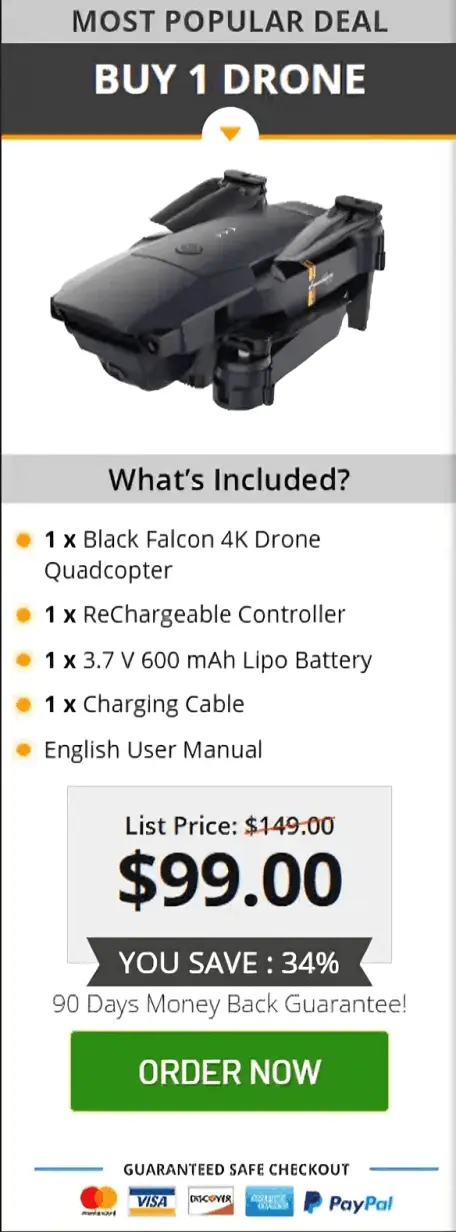 Black Falcon 4K Drone best price